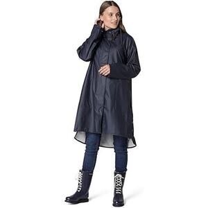 Ilse Jacobsen NWT Women Hornbaek Rain71 Hooded Rubberized Raincoat Black Size 4